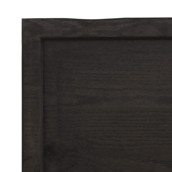 vidaXL Kúpeľňová doska tmavohnedá 160x60x(2-4) cm ošetrený masív – Obrázok 9
