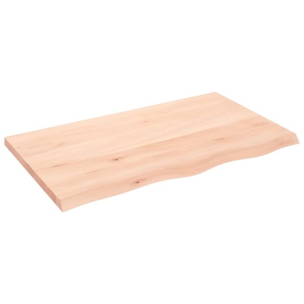 vidaXL Stolová doska 100x60x(2-4) cm neošetrený dubový masív – Obrázok 2
