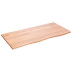 vidaXL Stolová doska bledohnedá 100x50x2 cm ošetrený dubový masív – Obrázok 2