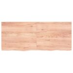 vidaXL Stolová doska bledohnedá 120x50x(2-4) cm ošetrený masívny dub – Obrázok 3