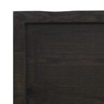vidaXL Stolová doska tmavohnedá 60x60x(2-4) cm ošetrený dubový masív – Obrázok 8