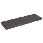 vidaXL Stolová doska tmavohnedá 120x40x(2-6) cm ošetrený dubový masív – Obrázok 2