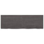 vidaXL Stolová doska tmavohnedá 120x40x(2-6) cm ošetrený dubový masív – Obrázok 3