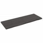 vidaXL Stolová doska tmavohnedá 140x50x(2-4) cm ošetrený dubový masív – Obrázok 2