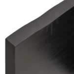 vidaXL Stolová doska tmavohnedá 140x50x(2-4) cm ošetrený dubový masív – Obrázok 4
