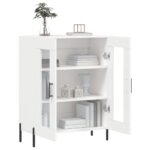 vidaXL Komoda biela 69,5x34x90 cm kompozitné drevo – Obrázok 4
