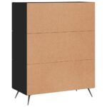 vidaXL Komoda čierna 69,5x34x90 cm kompozitné drevo – Obrázok 8