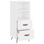 vidaXL Komoda lesklá biela 34,5x34x90 cm spracované drevo – Obrázok 5