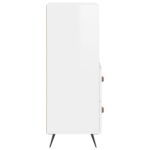 vidaXL Komoda lesklá biela 34,5x34x90 cm spracované drevo – Obrázok 7
