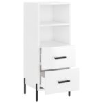 vidaXL Komoda lesklá biela 34,5x34x90 cm spracované drevo – Obrázok 5
