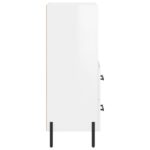 vidaXL Komoda lesklá biela 34,5x34x90 cm spracované drevo – Obrázok 7