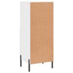 vidaXL Komoda lesklá biela 34,5x34x90 cm spracované drevo – Obrázok 8