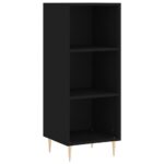vidaXL Komoda čierna 34,5x32,5x90 cm kompozitné drevo – Obrázok 2