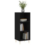 vidaXL Komoda čierna 34,5x32,5x90 cm kompozitné drevo – Obrázok 3