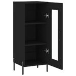vidaXL Komoda čierna 34,5x34x90 cm spracované drevo – Obrázok 6
