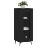 vidaXL Komoda čierna 34,5x34x90 cm spracované drevo – Obrázok 3
