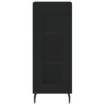 vidaXL Komoda čierna 34,5x34x90 cm spracované drevo – Obrázok 5