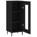 vidaXL Komoda čierna 34,5x34x90 cm spracované drevo – Obrázok 6