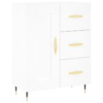 vidaXL Komoda biela 69,5x34x90 cm kompozitné drevo – Obrázok 2