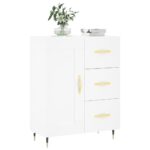 vidaXL Komoda biela 69,5x34x90 cm kompozitné drevo – Obrázok 3