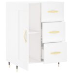vidaXL Komoda biela 69,5x34x90 cm kompozitné drevo – Obrázok 6