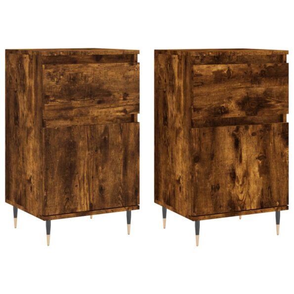 vidaXL Komody 2 ks dymový dub 40x35x70 cm kompozitné drevo – Obrázok 2