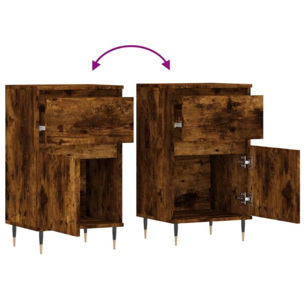 vidaXL Komody 2 ks dymový dub 40x35x70 cm kompozitné drevo – Obrázok 10