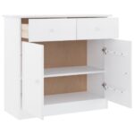 vidaXL Komoda ALTA, biela 77x35x73 cm, borovicový masív – Obrázok 4