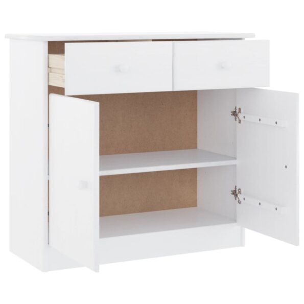 vidaXL Komoda ALTA, biela 77x35x73 cm, borovicový masív – Obrázok 4