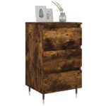 vidaXL Nočné stolíky 2 ks dymový dub 40x35x69 cm kompozitné drevo – Obrázok 3