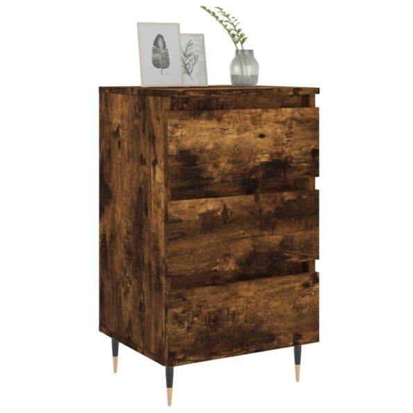 vidaXL Nočné stolíky 2 ks dymový dub 40x35x69 cm kompozitné drevo – Obrázok 3