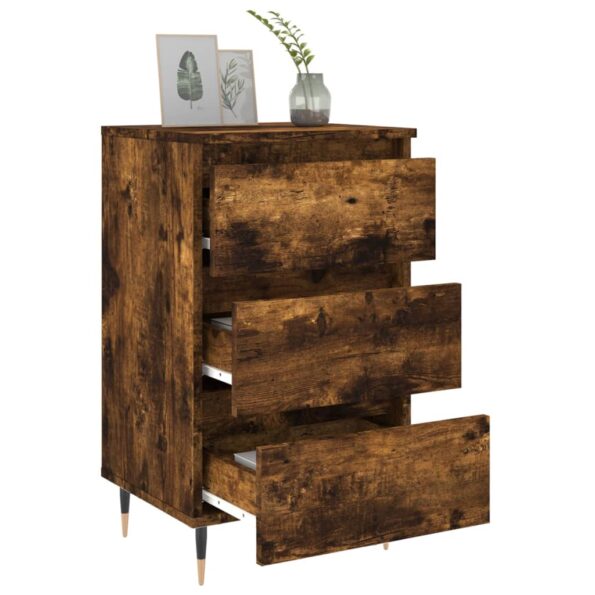 vidaXL Nočné stolíky 2 ks dymový dub 40x35x69 cm kompozitné drevo – Obrázok 4