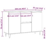 vidaXL Komoda hnedý dub 104x35x70 cm kompozitné drevo – Obrázok 11