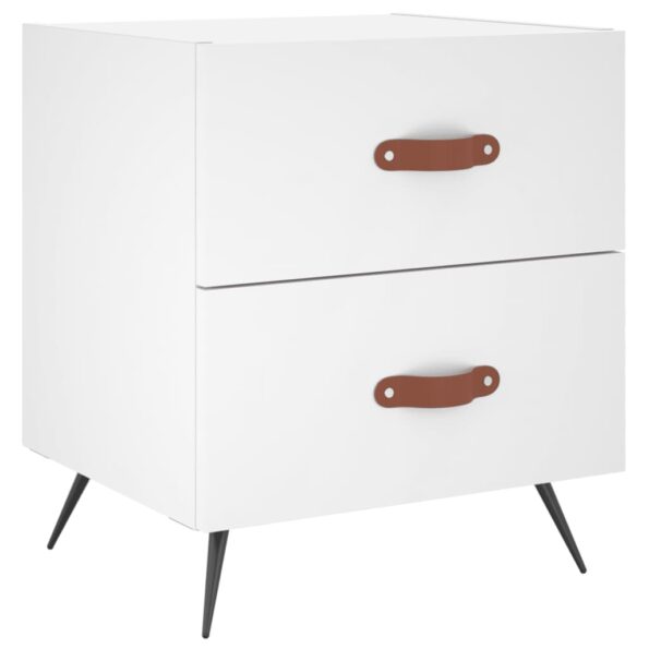 vidaXL Nočný stolík biely 40x35x47,5 cm kompozitné drevo – Obrázok 2