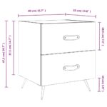 vidaXL Nočný stolík biely 40x35x47,5 cm kompozitné drevo – Obrázok 12