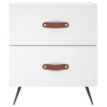 vidaXL Nočný stolík biely 40x35x47,5 cm kompozitné drevo – Obrázok 4