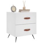 vidaXL Nočný stolík biely 40x35x47,5 cm kompozitné drevo – Obrázok 8