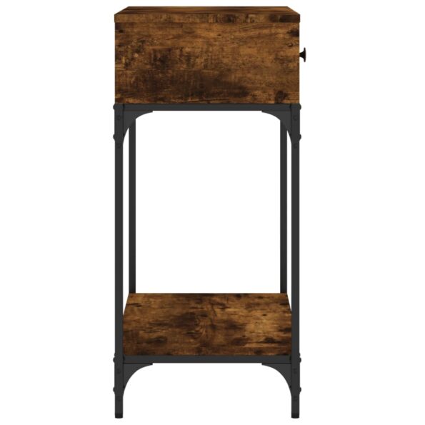 vidaXL Konzolový stolík dymový dub 75 x 34,5 x 75 cm kompozitné drevo – Obrázok 5