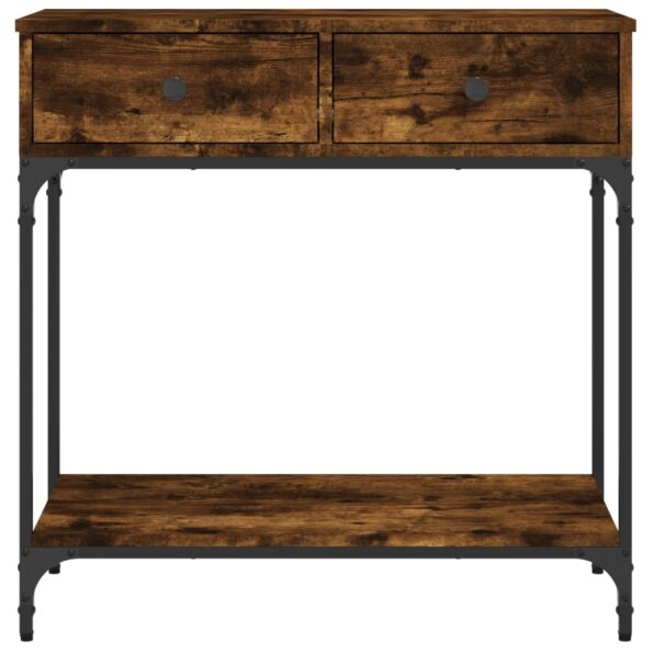 vidaXL Konzolový stolík dymový dub 75 x 34,5 x 75 cm kompozitné drevo – Obrázok 6