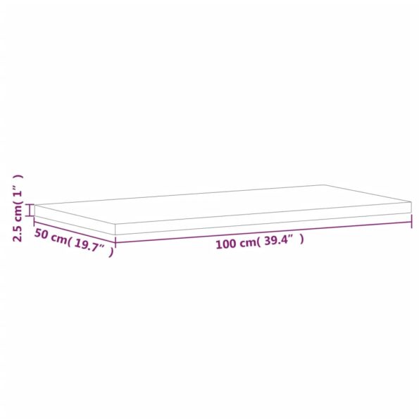 vidaXL Kúpeľňová doska 100x50x2,5 cm masívny buk – Obrázok 7