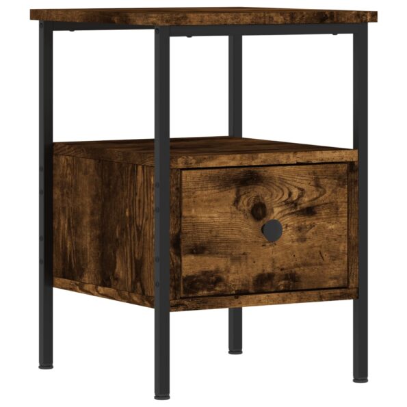 vidaXL Nočné stolíky 2 ks dymový dub 34x36x50 cm kompozitné drevo – Obrázok 3