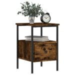 vidaXL Nočné stolíky 2 ks dymový dub 34x36x50 cm kompozitné drevo – Obrázok 4