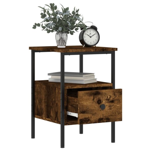vidaXL Nočné stolíky 2 ks dymový dub 34x36x50 cm kompozitné drevo – Obrázok 5