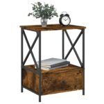 vidaXL Nočné stolíky 2 ks, tmavý dub 50x41x65 cm, kompozitné drevo – Obrázok 3