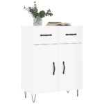 vidaXL Komoda lesklá biela 69,5x34x90 cm spracované drevo – Obrázok 3