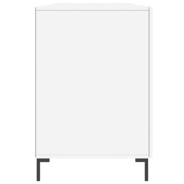 vidaXL Stôl lesklý biely 140x50x75 cm spracované drevo – Obrázok 7