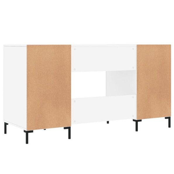 vidaXL Stôl lesklý biely 140x50x75 cm spracované drevo – Obrázok 8