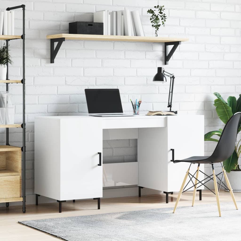 VXL8720845945831_m_en_hd_1.jpg vidaXL Stôl lesklý biely 140x50x75 cm spracované drevo – Obrázok 1