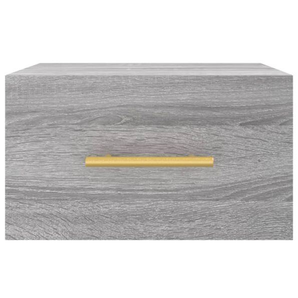 vidaXL Nástenné nočné stolíky 2 ks sivé sonoma 35x35x20 cm – Obrázok 6