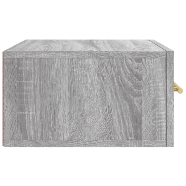 vidaXL Nástenné nočné stolíky 2 ks sivé sonoma 35x35x20 cm – Obrázok 8